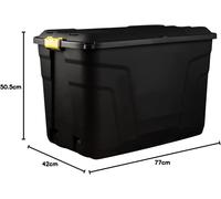 Strata Heavy Duty Storage Box 110 Litre, Black