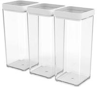 Storage Container With Lid And Seal Rotho Fera Set Plastic Storage Box(3 X 1.5L)