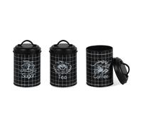Storage Containers Kitchen Set 3 PCS Jar Metal Sugar Coffee Tea Decorative Gift