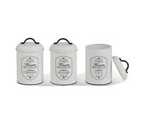 Storage Containers Kitchen Set 3 PCS Jar Metal Sugar Coffee Tea Decorative Gift