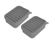 Storage Containers,Set of 2 Rectangular Lunch Box for Ideal for Kitchen and Home with Silicone and Storage Crafted from Silicone Suitable for Daily Operations with Simple Maintenance (Gray)