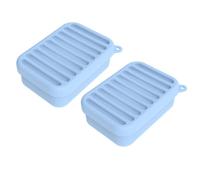 Storage Containers,Set of 2 Rectangular Lunch Box for Ideal for Kitchen and Home with Silicone and Storage Crafted from Silicone Suitable for Daily Operations with Simple Maintenance (Blue)