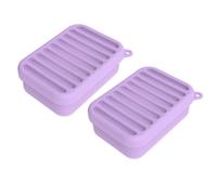 Storage Containers,Set of 2 Rectangular Lunch Box for Ideal for Kitchen and Home with Silicone and Storage Crafted from Silicone Suitable for Daily Operations with Simple Maintenance (Purple)