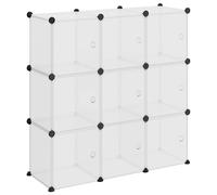 (transparent and white, 94.5 x 31.5 x 94 cm) vidaXL Storage Cube Organiser PP Shoe Rack Room Divider Multi Colours/Sizes