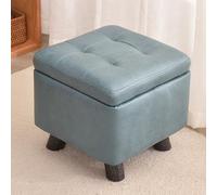 Storage Cube Stool with Soft Cushion, Versatile Makeup Vanity Seat, Rectangular Pouf Bench, 30x30x30 cm, Ideal for Living Room, Bedroom, or Bathroom