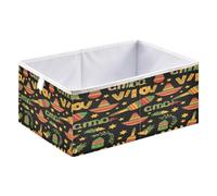 Storage Cubes Bins Foldable Cloth Storage Organizer Baskets for Closet Shelves 11.02x11.02x11.02in Cinco De Mayo Mexican Symbols