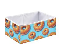 Storage Cubes Bins Foldable Cloth Storage Organizer Baskets for Organization Shelf Basket for Shelves 15.75x10.63x6.96in Sweet Potato Doughnut Cape Cod Style