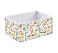 Storage Cubes Bins Foldable Cube Organizer Bins for Organization Shelf Basket for Shelves 11.02x11.02x11.02in Western Cowboy Cactus Hat The West Ranch