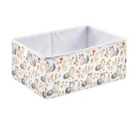 Storage Cubes Bins Foldable Storage Cube Kids Room Organization 15.75x10.63x6.96in Cartoon Sweet Wolf White
