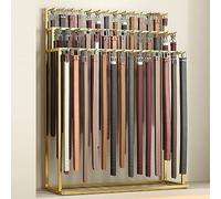 Storage Display Rack Shelf Organizer Multi-Layers Rack，Freestanding 3-Tier Metal Fabric Roll and Belt Organizer Rack, Versatile Display Stand for Closet, Retail Shop, and Clothing Store Stor