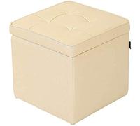 Storage footstool Footstools & s Footstools Change Shoe Stool Storage Stool Upholstered Footrest PU Seat And Bedroom (Color : Brown) Upholstered stool (Color : White