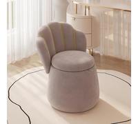 Storage Footstool - Luxury Velvet Pouf with High Backrest for Living Room & Bedroom - Stylish and Functional Couch Stool