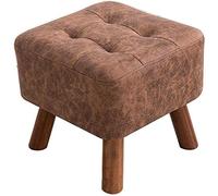 Storage footstool Stool, Small Seat, Change Shoes Stool Solid Wood Fashion Sofa Stool Coffee Table Dressing Footstool (color : Light Brown) Upholstered stool (Color : Light Brown)
