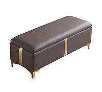 Storage Footstool Upholstered Bench for Living Room, Bedroom, Entrance - Rectangular Shoe Changing Stool & Coffee Table, Bed End Storage Solution
