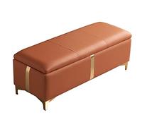 Storage Footstool Upholstered Bench for Living Room, Bedroom, Entrance - Rectangular Shoe Changing Stool & Coffee Table, Bed End Storage Solution