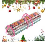 Storage for Wrapping Paper - Carry Bag with Closure, Transparent Transport Sleeve | Organiser for Wrapping Paper Rolls Party Wedding Birthday Holidays Living Room Cellar Decoration