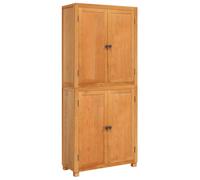 Storage Furniture Set with Shelf 2 pcs Natural Solid Oak Wood Home vidaXL