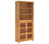 Storage Furniture Set with Shelf 2 pcs Natural Solid Oak Wood Home vidaXL