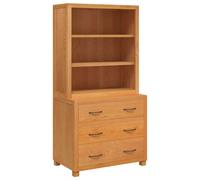 Storage Furniture Set with Storage 2 pcs Brown Solid Oak Wood Modern vidaXL