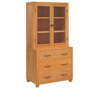 Storage Furniture Set with Storage 2 pcs Brown Solid Oak Wood Modern vidaXL