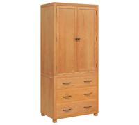 Storage Furniture Set with Storage 2 pcs Brown Solid Oak Wood Unit Pine vidaXL