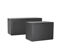 Storage Garden Box Deck Chest 190L 280L Wood Design Lockable Weatherproof Sturdy