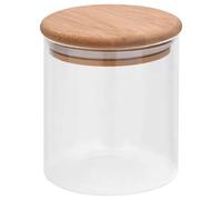 Storage Glass Jars with Bamboo Lid Storage Bottle Conservation Jar vidaXL