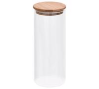 Storage Glass Jars with Bamboo Lid Storage Bottle Conservation Jar vidaXL