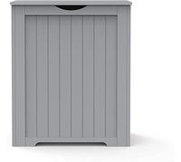 Storage Hamper Clothes Wooden Chest With Lid Laundry Basket Bathroom Bin Storage Chest for Clothes Laundry Hamper for Bedroom, Bathroom Towels & Storage Needs, Kitchen Storage (Grey)