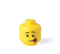 Storage Head Small - Winking - Polypropylene Storage Box with Lid for Kids' Toy Storage Stackable Organizer and Fun Storage Solution LEGO Toy Box