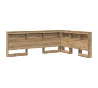 Storage Headboard with Shelf with Headboard Engineered Wood Modern vidaXL