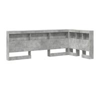 Storage Headboard with Shelf with Headboard Engineered Wood Modern vidaXL