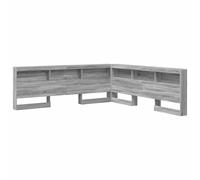 Storage Headboard with Shelf with Headboard Engineered Wood Modern vidaXL