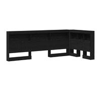 Storage Headboard with Shelf with Headboard Engineered Wood Modern vidaXL