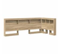 vidaXL Storage Headboard with Shelf White 90 cm Engineered Wood
