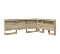Storage Headboard with Shelf with Headboard Engineered Wood Modern vidaXL