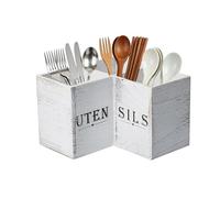 Storage Holder for Kitchen Utensils, Wooden Serving Plate for Dinnerware, Spatula Holder on the Counter, for Cutlery, Silver Cutlery, Spoons, Forks, Spatulas, Chopsticks, Napkins, Corner