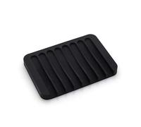 Storage Holder Soap Box Plate Tray Shower Soap Draining Kitchen Sink Sponge Holder Bathroom Accessorie(Black)