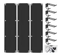 Storage Hooks for the Garage, 6-Piece Versatile Robust Hanging System, Wall Mounted Hanger for Garden Tools, for Shed, Cellar, Workshop, Garden, Yard, Lawn, Bicycle, Ladder, Electric W
