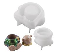 Storage Jar Mould Reusable Non-Stick Bear Mould - Plant Pot Container Mould, for Cement, Plaster, Concrete, Epoxy Resin, for Beginners and Professionals, for Projects at Home and in the