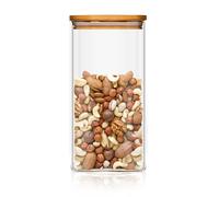 Storage Jars Air tight Bamboo Top Lid Smell Proof Kitchen Container Pots 500ml
