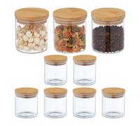 Storage jars Bamboo Lid Canisters 500 ml Storage Containers Kitchen Storage Jars