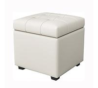 Storage,Leather Foot Rest,Premium Foot Stool Cube With Storage,Modern Storage Stool For Living Room Bedroom-White 60X40X42Cm,White,80x40x42cm