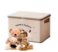 Storage Lock Box,Waterproof Stackable Organizer with Puppy Pattern | Storage with Lock,for Travel Delivery Package Closet Garage Bedroom Bathroom Kitchen