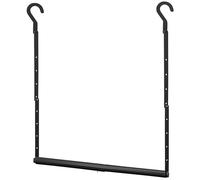 STORAGE MANIAC Adjustable Closet Rod Hanging Clothes Heavy Duty Closet Extender Hanging Rod Space-Saving Clothes Hanging Bar Double Closet Hanging Rod Hanging Closet Organizer Closet Bar,1 Pack Black
