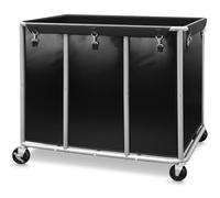 STORAGE MANIAC Commercial Laundry Cart with Wheels, 420L Black