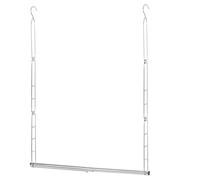STORAGE MANIAC Hanging Closet Rod, Adjustable Width and Height Closet Hanging Organizer, Space-Saving Clothes Hanging Bar, Closet Extender Hanging Rod Double Closet Hanging Rod, 1 Pack Chrome