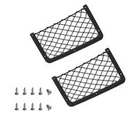 Storage Nets for campervans,2 Pcs Car Storage Net,Campervan Storage Nets Rack with Plastic Frame,Car Storage Nylon Net Bag with 10 Pcs Screws,Cargo Mesh Bag Organiser for Motorhome,Boat