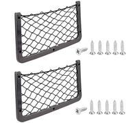 Storage Nets for Campervans, 2 Pcs Elastic Cargo Net Pocket Holder, 31x21cm Campervan Storage Nets Rack with Plastic Frame,Van Motorhome Caravan Boat storage solutions for Storing Water Bottel/Phone