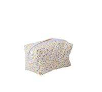 Storage Organizer Floral Puffy Quilted Makeup Bag Flower Printed Cosmetic Pouch Large Travel Cosmetic Bag Makeup Accessory(3-Tier Cabinet 2)